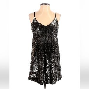 XS Bishop + Young Black Sequin Minidress NWT